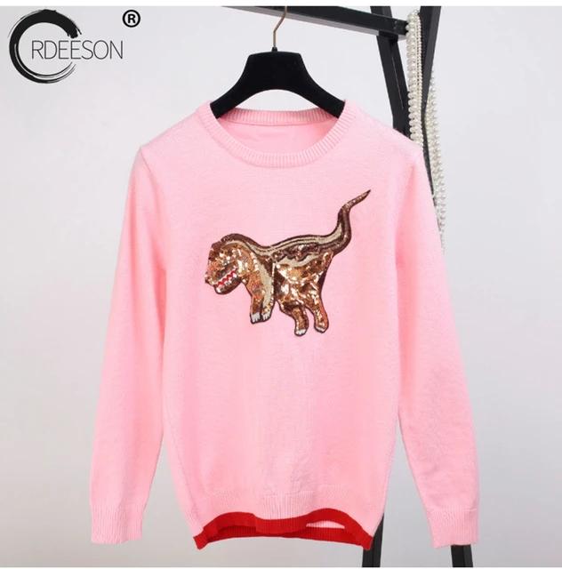 dinosaur sequin jumper