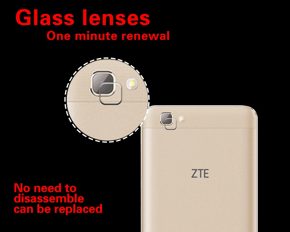 

Anti-Explosion & Shatter Back Camera Lens Glass Film For ZTE Voyage 4 A610 BA610T Camera Protector Guard Film + Cleaning Clothes
