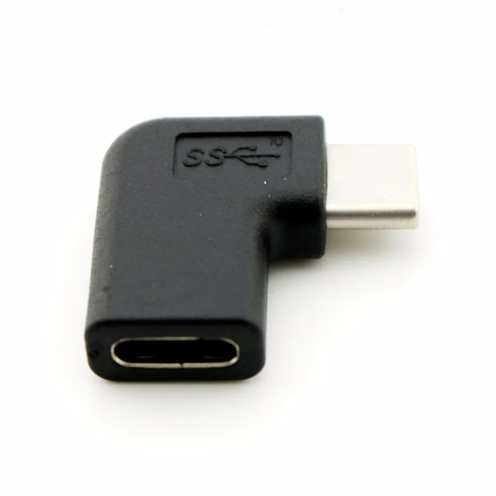 50pcs USB 3.1 Type-C Male to Female Jack 90 Degree