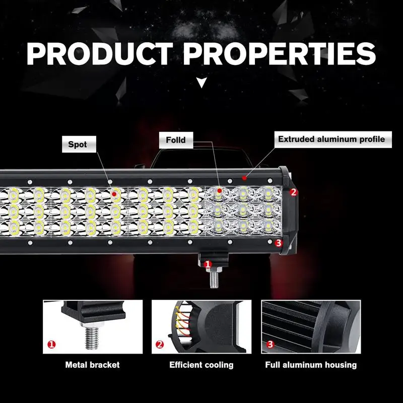 Oslamp " 7" " 12" 3-РЯД светодиодный светильник бар Offroad пятно/Наводнение/комбинированный луч светодиодный рабочий светильник 12v 24v для грузовиков, внедорожников, квадроциклов, наводненных 4WD 4x4 светодиодный бар