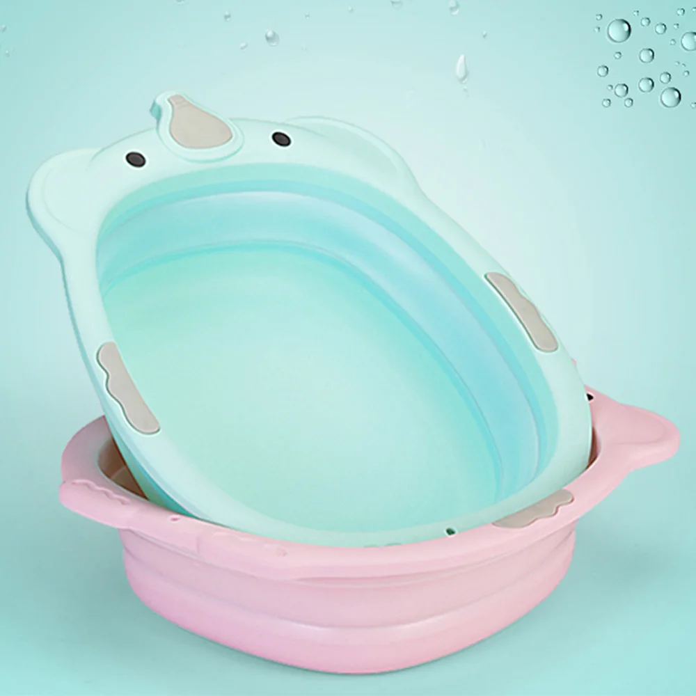2018 Новый Портативный складной Детская Небольшая Ванна умывальник ребенок Пластик уход за ребенком во время купания ванны