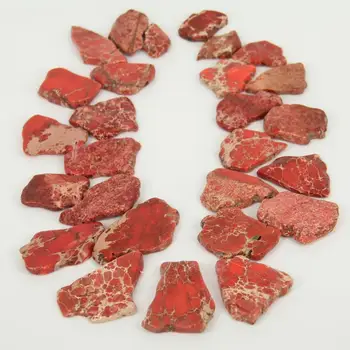 

15.5 inch strand Dark Laranja Sedimentos Stone Plana Fatia Beads Artesanato Colar, Natural Top Drilled Beads Pendant Necklace