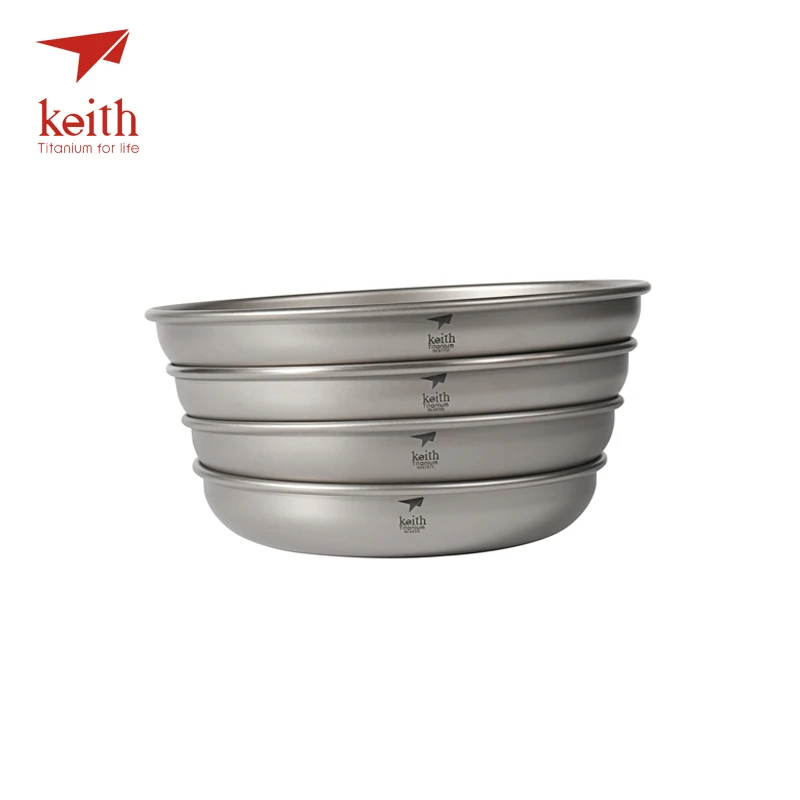 Keith camping titanio Platos 150 ml-450 mL platillo al aire libre Vajilla camping Placas cubiertos ti5362/ti5368