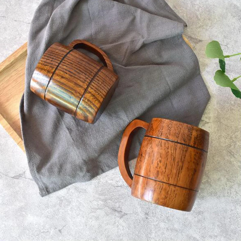 wooden cup primitive handmade natural wood coffee
