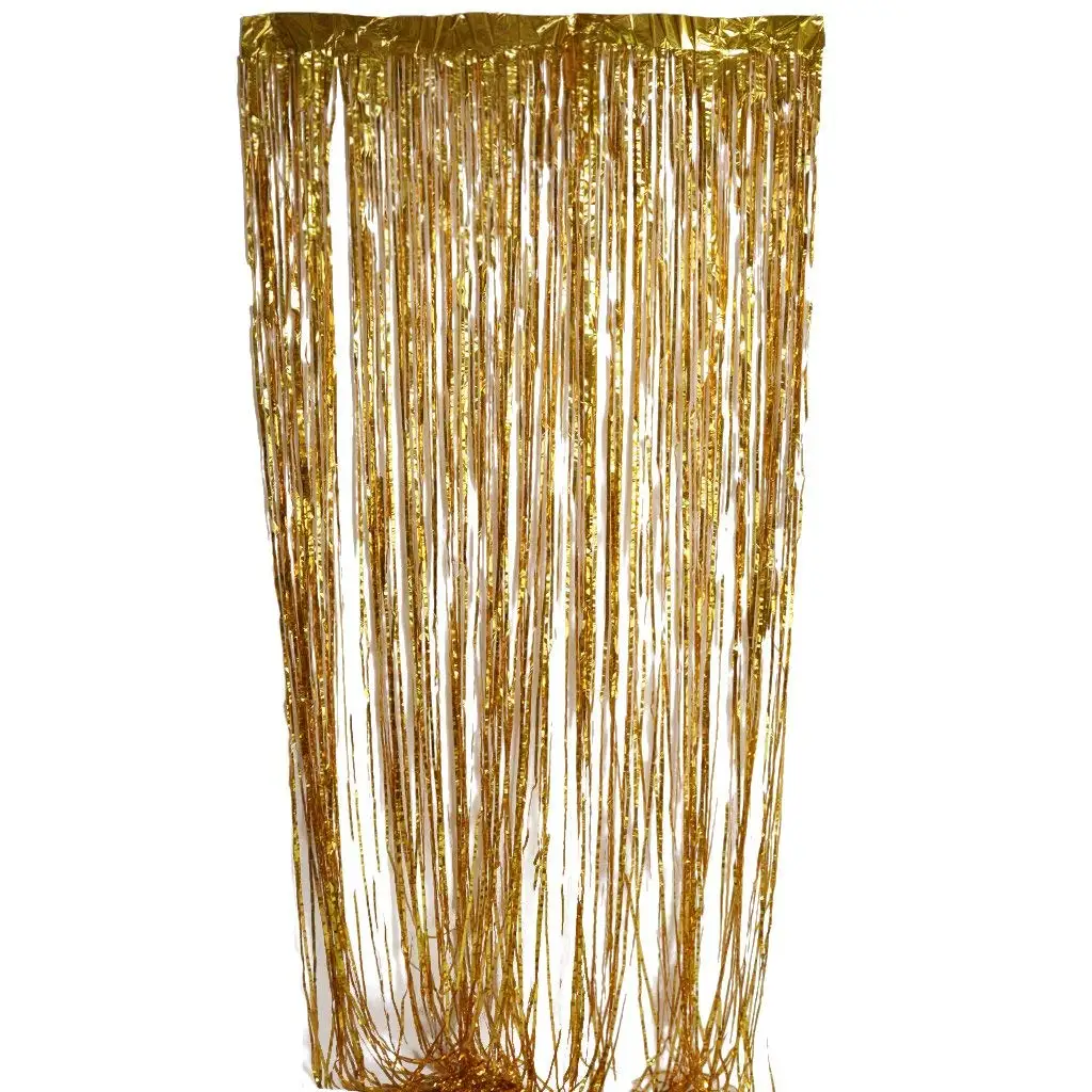 Shiny Foil Sheet Shiny Tassels Curtain Wedding Party Decor 3m x 1min