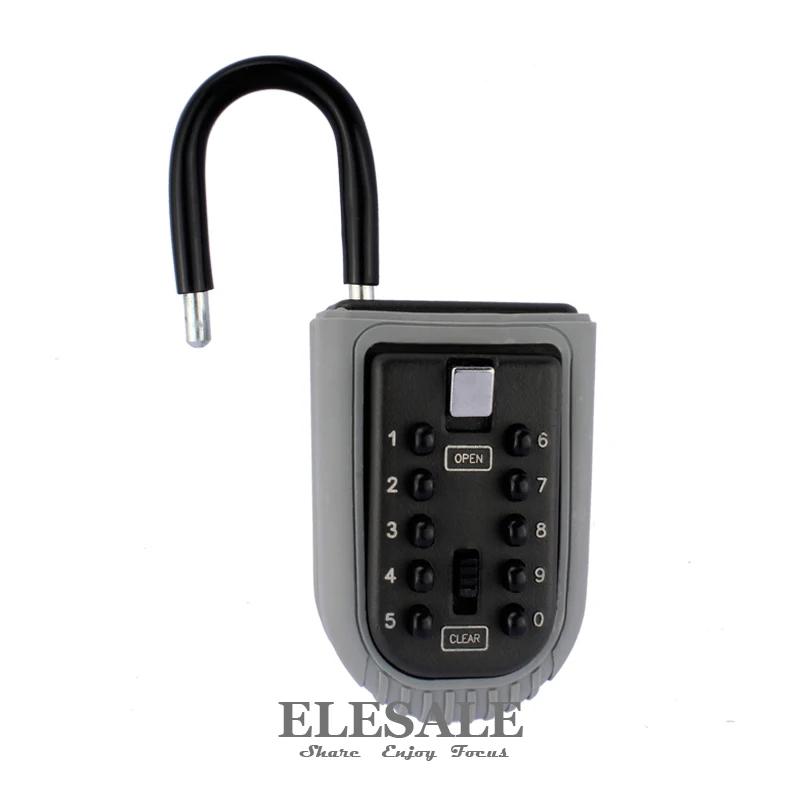 Key Safe Storage Organizer Box With Combination Lock 10-Digital Password Weatherproof For Home Outdoor Use
