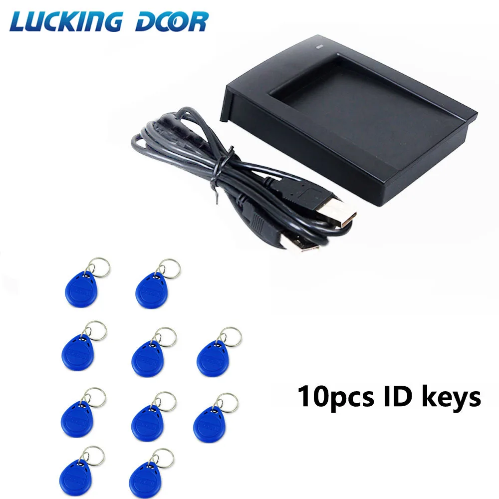 

LUCKING DOOR Free Shipping 125Khz RFID Reader USB Proximity Sensor Smart Card Reader EM4100 TK4100 for Access Control