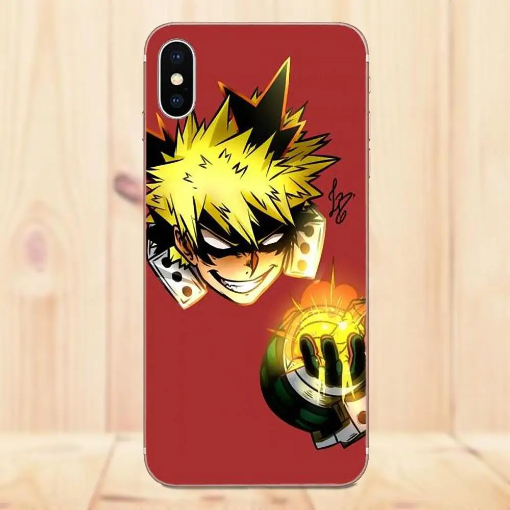 Тонкий Аниме My Hero academic Deku и Bakugou для Galaxy Alpha Core Prime Note 4 5 8 S3 S4 S5 S6 S7 S8 S9 mini edge