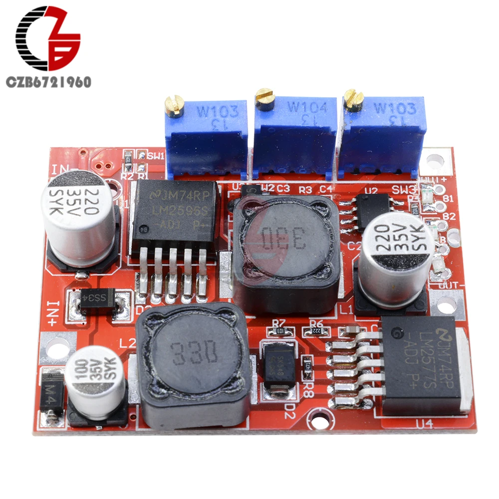 

DC-DC Step Up Down Boost buck Voltage Power Converter Module LM2577S+LM2596S