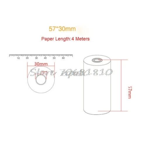 5 шт. Термобумага POS кассовый аппарат рулон бумаги для квитанций для 57 мм* 30 мм 58 мм Принтер Прямая поставка