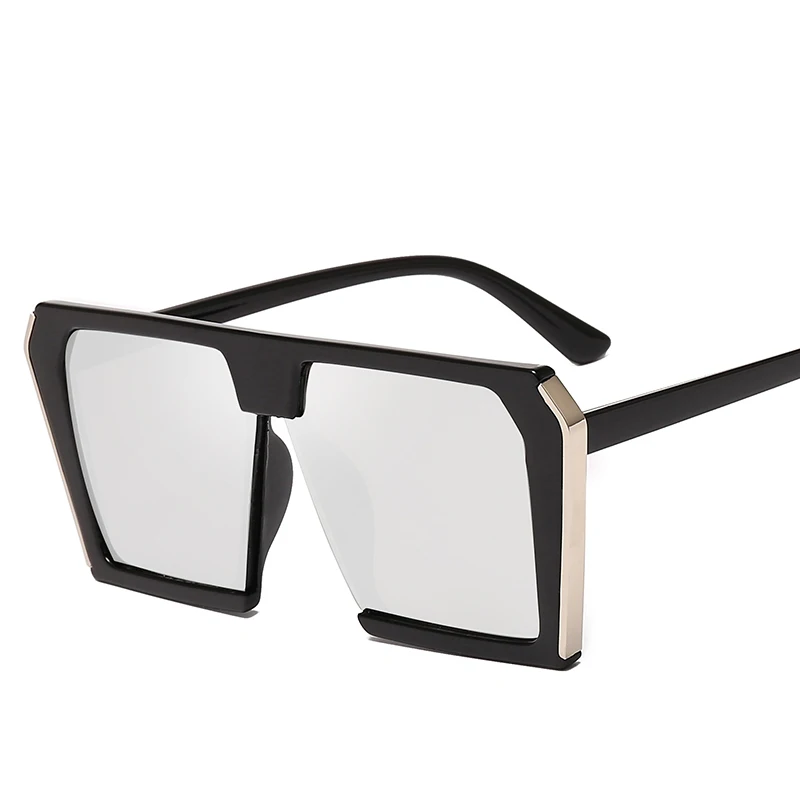 Длинные большие солнцезащитные очки для мужчин и женщин, большие солнцезащитные очки, очки с прозрачными линзами UV400, модные очки с двойным лучом