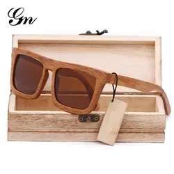 G M 2018 Европа Для мужчин Ofertas деревянный Солнцезащитные очки для женщин, бамбук поляризованный серый Для мужчин Солнцезащитные очки для