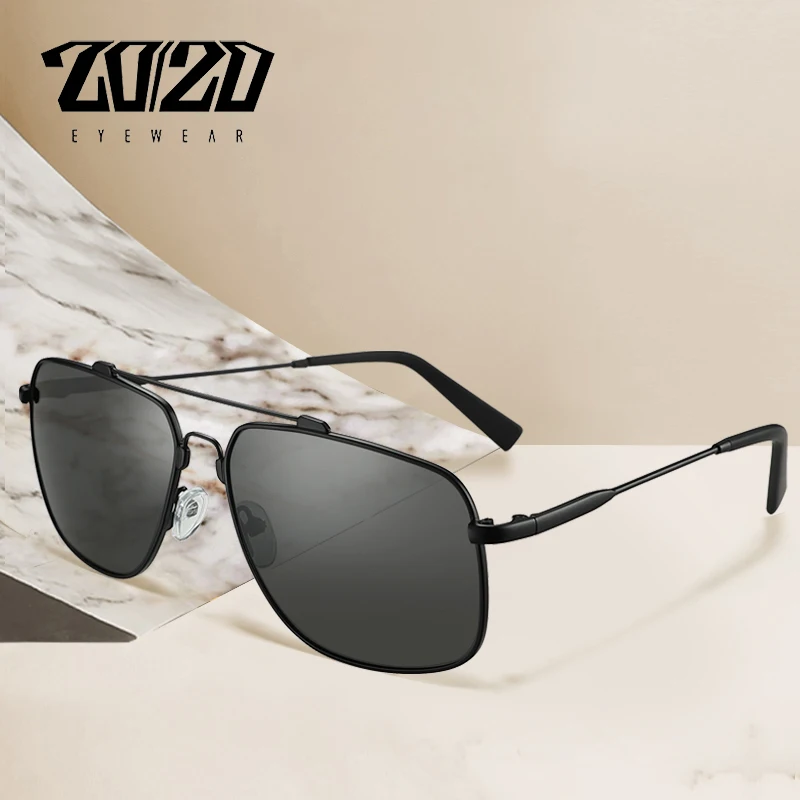 20/20 Brand Design New Polarized Men Sunglasses Memory Metal Male Eyewear Sun Glasses Travel Fishing Oculos Gafas De PM0889