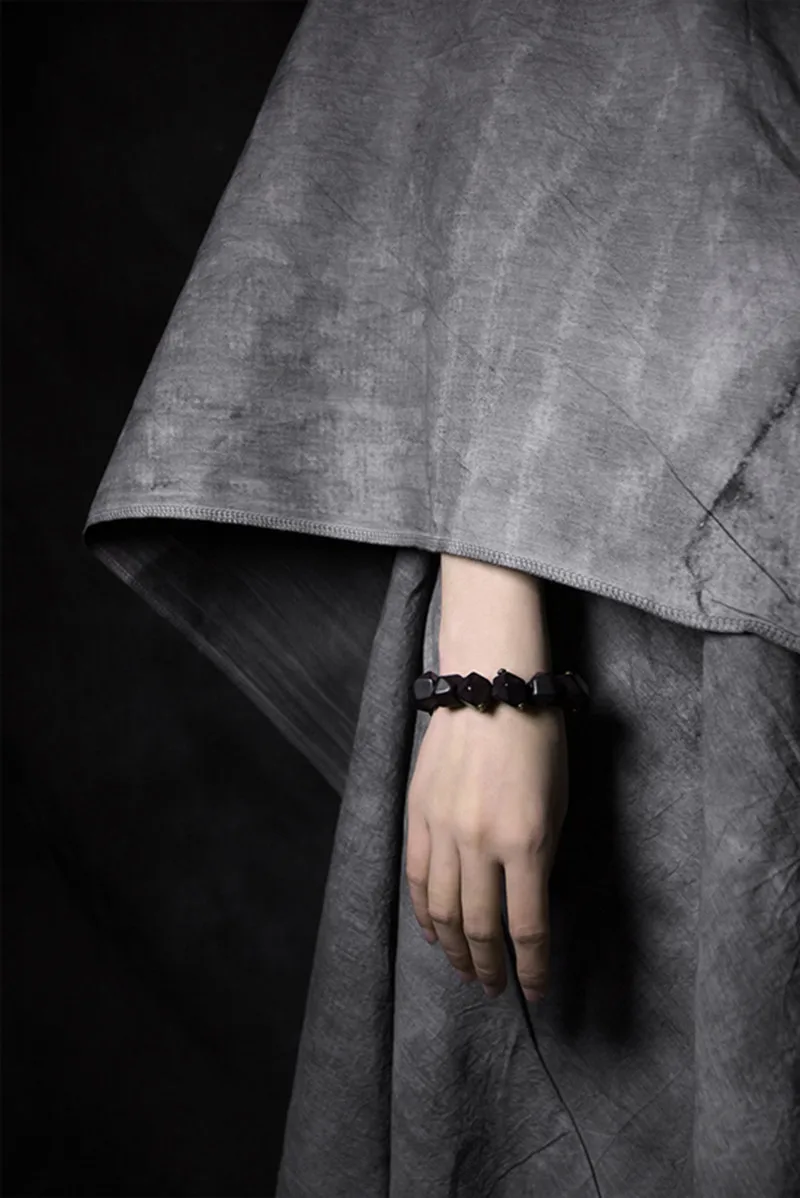 Black Ebony Vintage Copper Bracelet Handmade Brass Jewelry For Men Women OM Prayer Unisex Geometric Fashion Bangle (9)