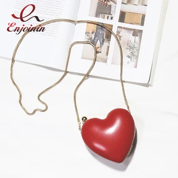 

Fashion Heart Shape Pu Leather Fashion Ladies Shoulder Bag Tote Party clutch bag Crossbody Mini Messenger Bag Handbag Flap