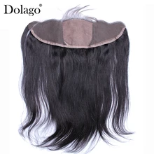 Jedwabiste proste jedwabne zamknięcie bazowe brazylijskie 13X4 koronkowe przednie zamknięcie z dziecięcymi włosami dziewiczą naturalną linią włosów Silk Top Dolago