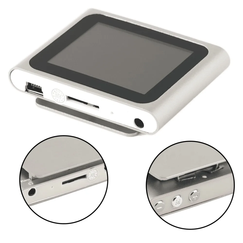 Portable Size 1.8 Inch LCD Screen Display 6th Generation Music Media Video Movie FM Radio MP4 Player Easy Carry