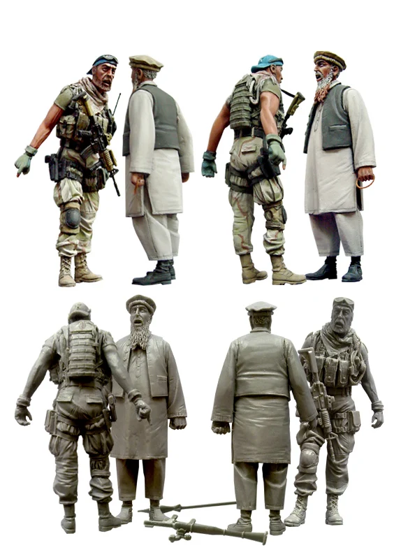 [tuskmodel] 1 35 scale resin model figures kit  US special forces operators three