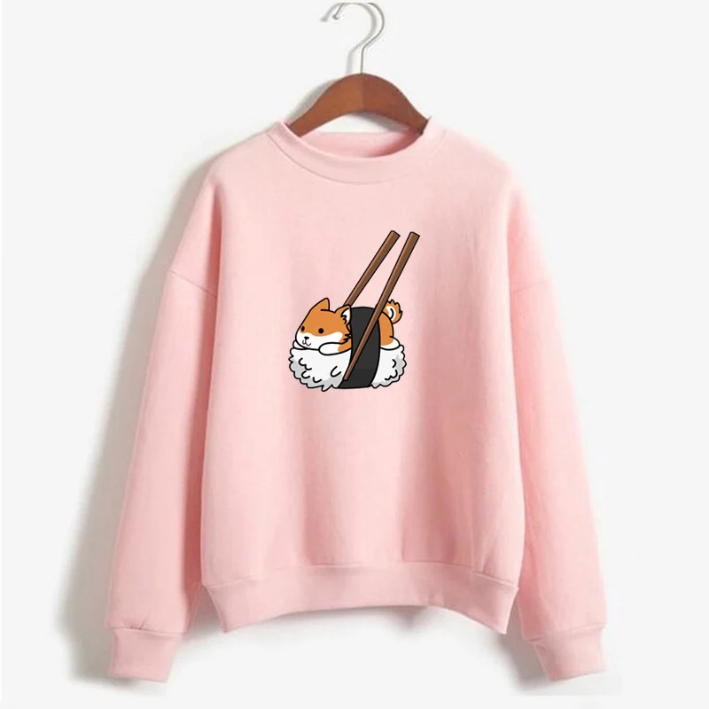  Women'S Hoodies Cartoon Dog Shiba Inu Sweatshirt Funny Graphic Hoodie Fashion Sudadera Mujer Moleto