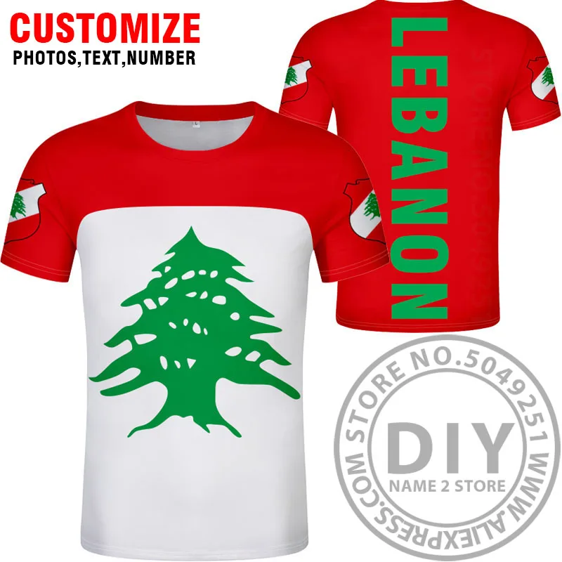 LEBANON t shirt diy пользовательская именная футболка lbn nation flag lb arabic arab lebanan Страна Печать фото одежда