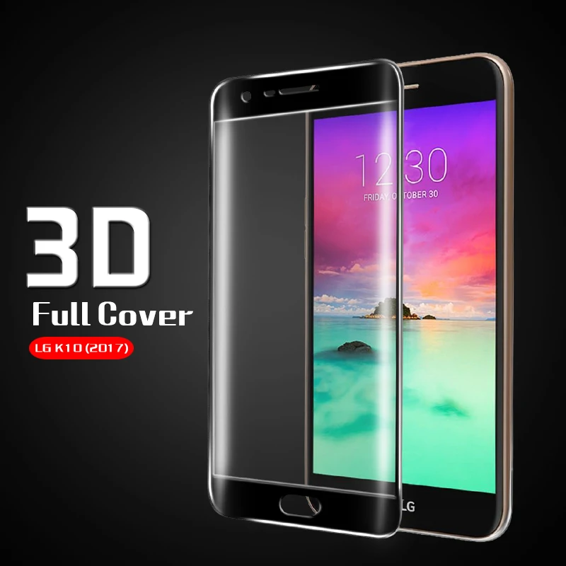

Anti-shatter full Coverage 3D Curved glass film for LG K10 2017 M250 Tempered Glass Film for LG M250 Screen Protector film
