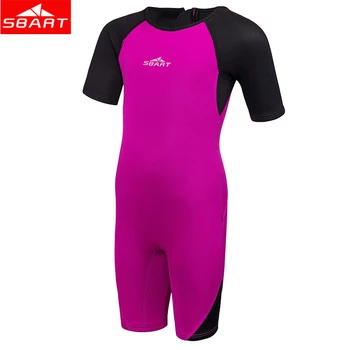 

SBART 2MM Neoprene Children One-piece Swimsuit Short Waterproof Sunscreen Snorkel Swimming Surfing Wetsuits Swimwears Sportswear