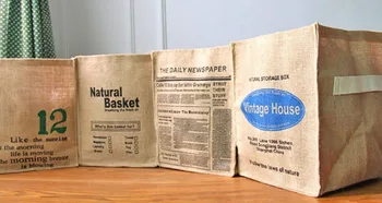 

LInen cotton home storage bags organizer storage boxes & bins simple sorting bags for toy sundries room decor