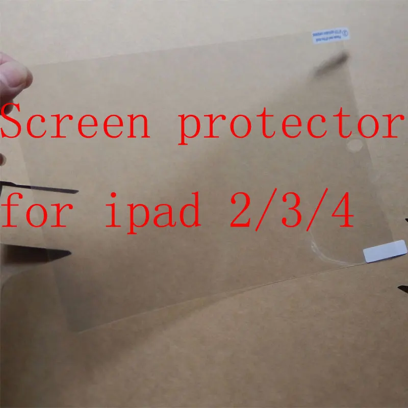 100 шт./лот для iPad 2 сюда iPad 3 для iPad 4 Clear Экран протектор, спереди ЖК-дисплей Экран охранник, защитный Плёнки для iPad 2 3 4