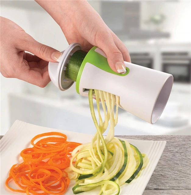 Zannaki Vegetable Spiral Slicer Cutter Veggie Zucchini Spiralizer Food  Slicer Noodle Maker for Vegetables Pasta Spaghetti, Stainless Steel Blade