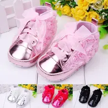 Solid Rose Flower font b Baby b font Girl font b Shoes b font With Beautiful
