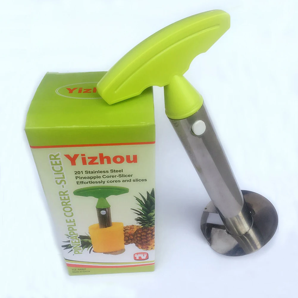 Stainless Steel Cutter Multi-functional 3-In-1 Pineapple Peeler Slicer Corer Dicer Fruit Tool Cutting Core Remover |