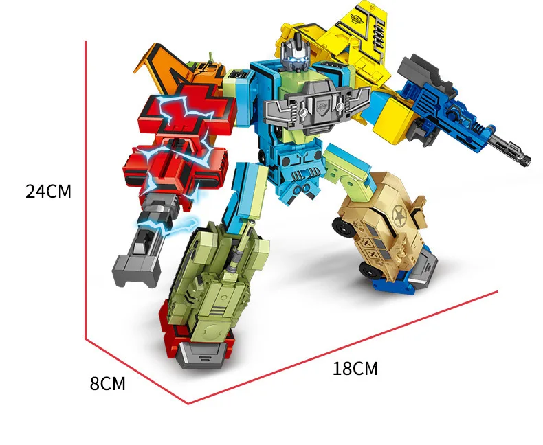 Волшебные цифры, креативные блоки, сборные развивающие блоки, фигурки, трансформация, робот, деформация, английские буквы, игрушки