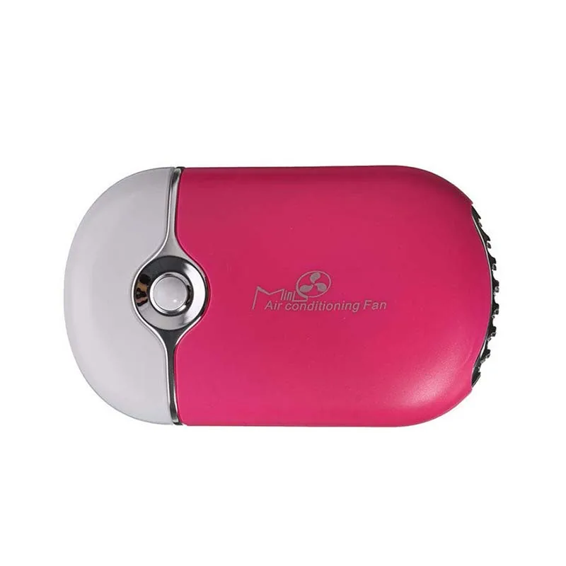 

Mini Portable USB Rechargeable Hand held Air Conditioner Bladeless Cooling Fan Red