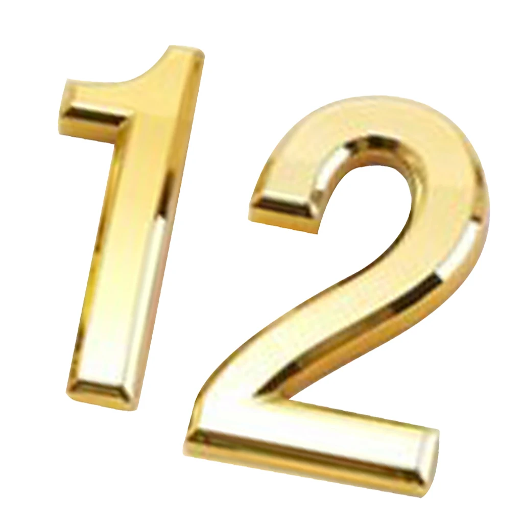 2pcs Freestanding Antique Door Number Room Plate Address Sign Plaque Office Home House Number 1 2