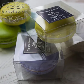

400PCS Mix 5x5x3.5cm/2.5cm Clear Plastic PVC Macaron Box for 1 Macarons Package Box Supplies Favors Boxes with Protect Film