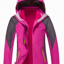 Женская лыжная тренировочная водонепроницаемая рыболовная уличная куртка 3в1 треккинг теплая походная спортивная верхняя одежда плюс размер 2XL
