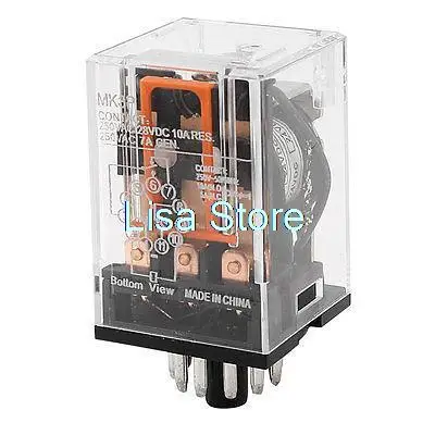Bel Prodotto 11 Rotonda Spilli Potenza 3Pdt Dc 24V Potenza Bobina Elettromagnetica Relè Mk3P 35X35X65 Mm/1.4 "X 1.4" X 2.6 "Relè