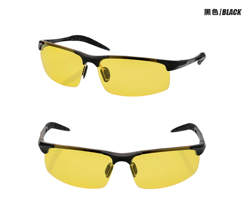 Baratos Gran oferta de conductores de coches de aluminio y magnesio para hombres gafas de visión nocturna gafas de sol polarizadas antideslumbrantes gafas polarizadas de conducción