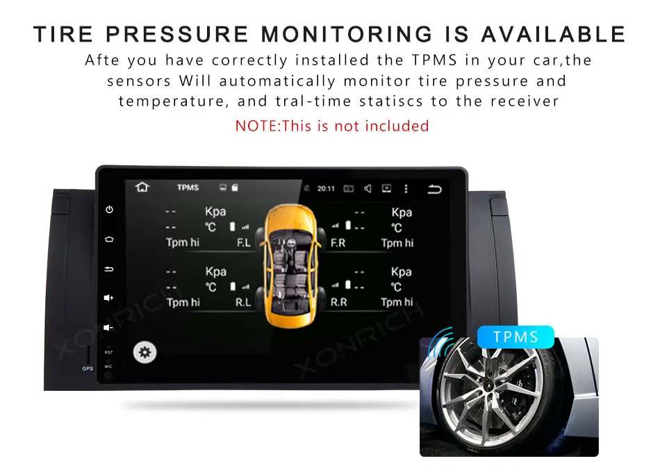 Top Xonrich Car Multimedia Player 1 Din Android 8.1 GPS Radio For BMW E39 BMW X5 E53 M5 2002-2007Navigation Stereo Head Unit Wifi 4G 17
