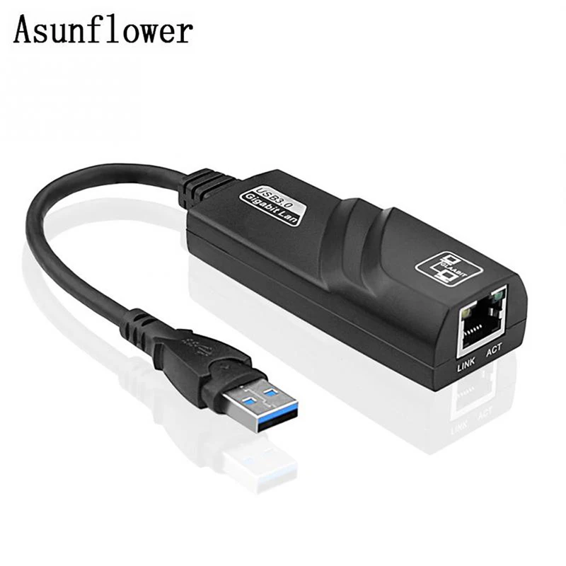 

USB 3.0 Ethernet Network Card Lan Adapter 10/100/1000Mbps Gigabit USB Lan RJ45 Adapter Cable For xiaomi mi box Windows 10