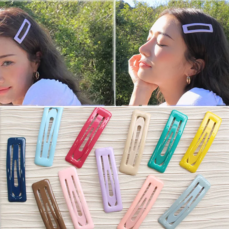 

Unique Sale 2019 Arrival Candy Color BB Hair Clip Women Girls Beautiful Korean Allergy Free Exquisite 1PC 12 Colors