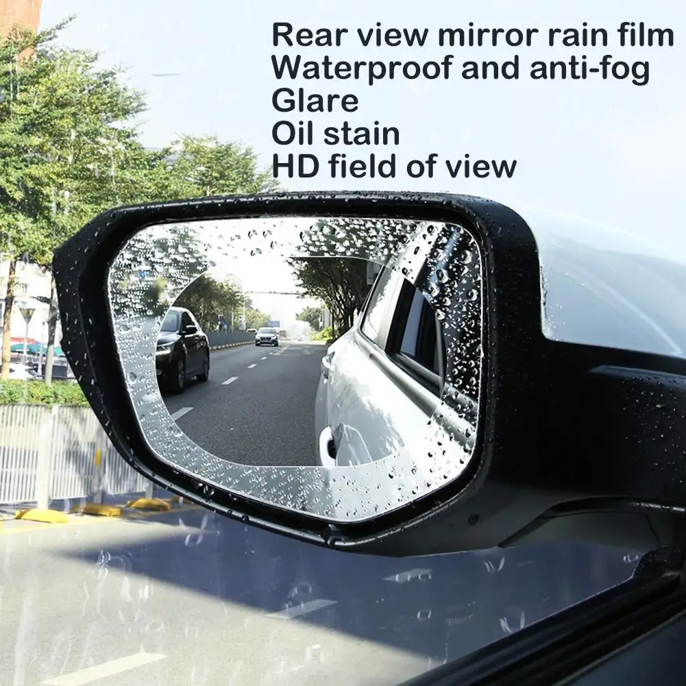 

2Pcs/set Car Rearview Mirror Protective Film Anti Fog Window Clear Rainproof Rear View Mirror Protective Film
