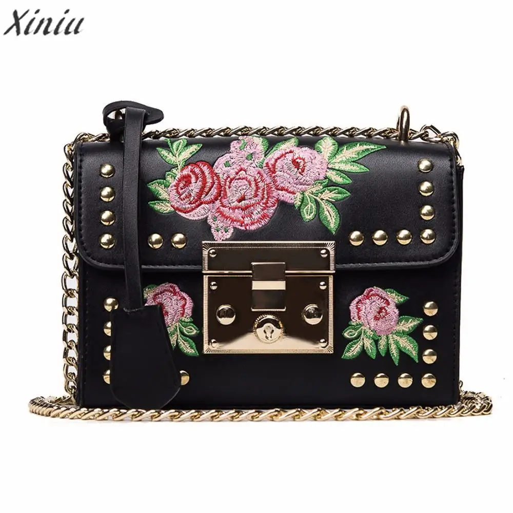 Женские сумки мессенджер с розой и цепочкой|bolsa feminina|brand crossbodycrossbody brand |