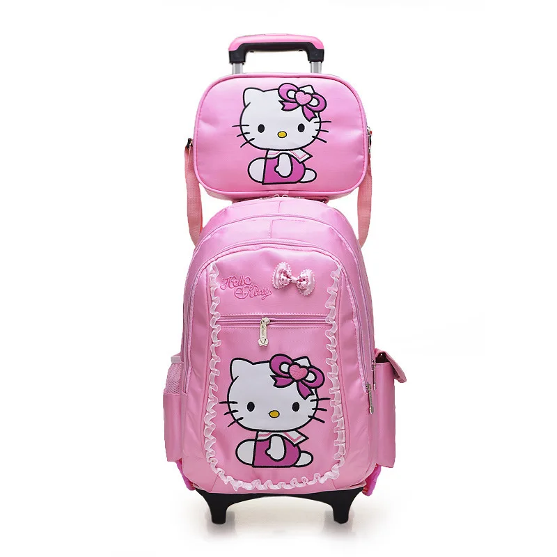 Dhl niños carro extraíble Hello Kitty bolsos de escuela mochilas con