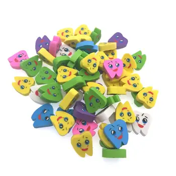 

50pcs Molar Shaped Tooth Rubber Erasers Dentist Dental Clinic School Great Gift