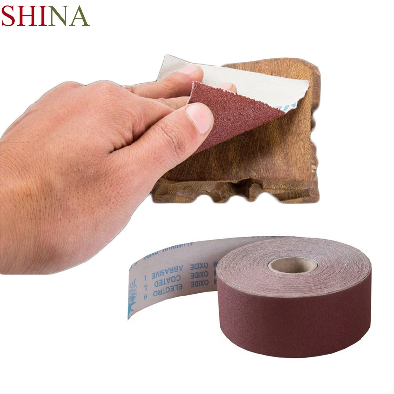 SHINA 10meter 80 1000 Grit Emery Cloth Roll Polishing Sandpaper 4.5