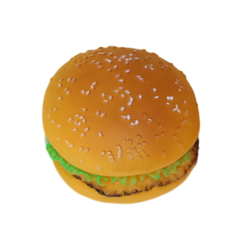 rubber hamburger dog toy