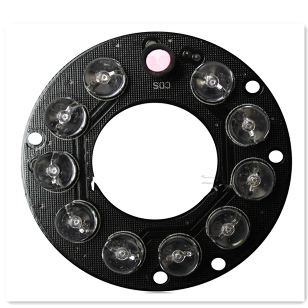 2pcs/lot 850nm 8mm 10 IR LEDs Infrared LED Board For Dome Camera 60