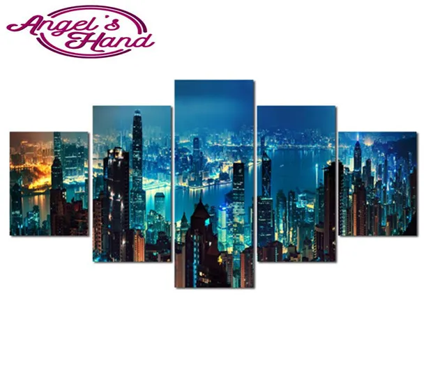

5d DIY Diamond Painting Urban Landscape Beautiful Night View Cross Stitch Diamond Embroidery Crystal Diamond Mosaic Needlework