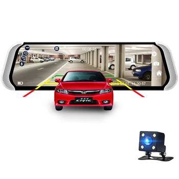 

YANTU 4G ADAS Car DVR Camera 10"Android Stream Media Rear View Mirror FHD 1080P WiFi GPS Dash Cam Registrar Video Recorder